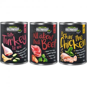 Greenwoods Adult 12 x 400 g - Pack económico - Pack misto: 3 variedades