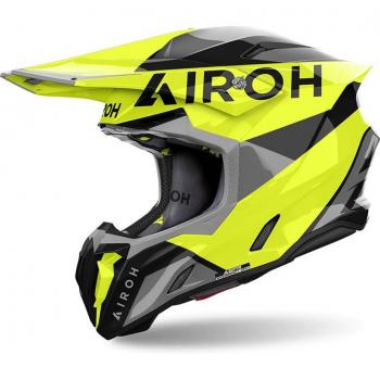 Airoh Casco de Cross Twist King 3 Amarillo Brillante, características: diseño aerodinámico, visera ajustable, sistema de ventilación optimizado, interior desmontable y lavable, peso ligero, homologación ECE