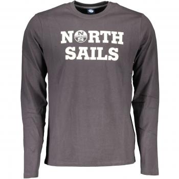 North Sails Elegant Gray Long-Sleeve Cotton Tee - XXL