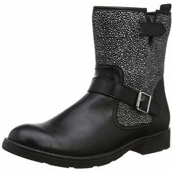 Geox JR Sofia K, Botas Biker Niñas, Negro