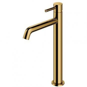 Oro Color Latón Baño Cuenca Grifo Válvula Alto Mezcladora Lavabo Palanca Única