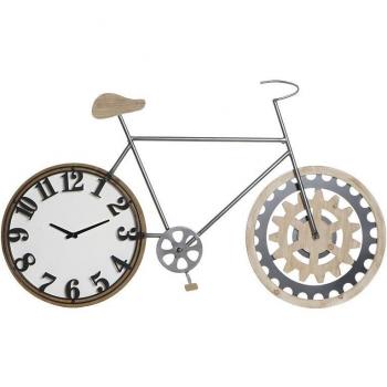 Reloj de Pared Bicicleta Metal Madera MDF