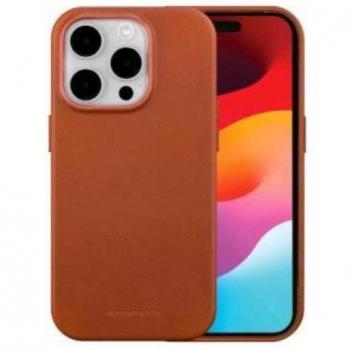 Funda de cuero Roskilde MagSafe para iPhone 15 Pro - Bronceado