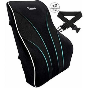 Tusscle Cojín Lumbar Silla Oficina Respaldo,Lumbar Coche con Esponja Memoria,Apoye Cómodamente La Espalda para Aliviar La Fatiga.
