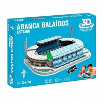 Puzzle 3D Bandai Abanca Balaídos RC Celta de Vigo Estadio Fútbol - Puzzle tridimensional del estadio Abanca Balaídos, equipo RC Celta de Vigo, incluye piezas moldeadas en plástico, fácil ensamblaje, escala