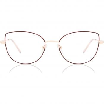 Cat Eye Full Rim Metal Women’s Prescription Glasses Online Red Size 53 - Blue Light Block Available - SmartBuy Collection