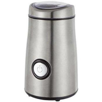 Princess 242196 Molinillo elétrico de café, nueces, hierbas o especias, 50 gramos de capacidad, carcasa de acero inoxidable, 150 W, Plata