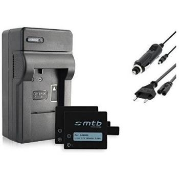 2X Baterìas + Cargador (Coche/Corriente) para Qumox SJ4000, SJ5000, SJ6000 / SJCam M10 / BOOMYOURS. v. Lista!