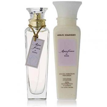 ADOLFO DOMINGUEZ Agua Fresca DE Rosas Eau DE Toilette 120ML VAPORIZADOR + LOCION Corporal PERFUMADA 200ML Unisex Adulto, Negro, Único