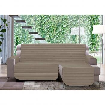 Funda de Sofá Chaise Longue Guateada Simpaty Tostado 190 cm