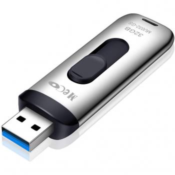 MECO ELEVERDE Pendrive 32gb 3.0 Memoria USB con Llevaro Retráctil Flash Drive Aluminio Portátil USB Memory Stick para PC/Laptop/Notebook