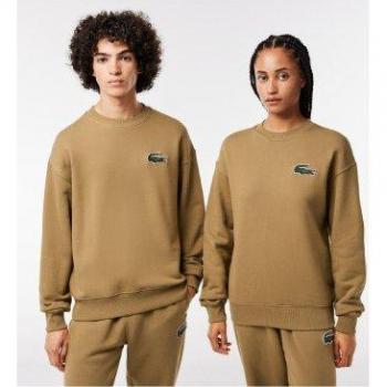 Sudadera Jogger Loose Fit Marrón con Logo Lacoste