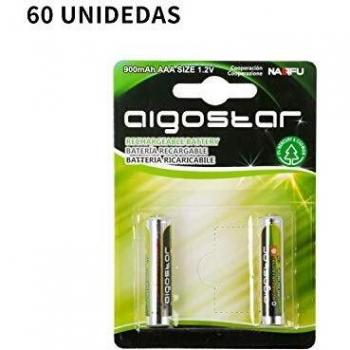 Aigostar 185695 Batería Recargable AAA 900mAH 1.2V, 60pcs