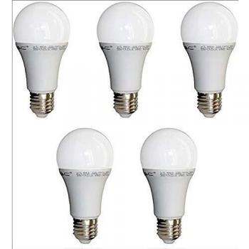 V-Tac - Juego de 5 Bombillas Led E27, 2700K, Blanco CÁLido, Warmlicht - 12 Watt