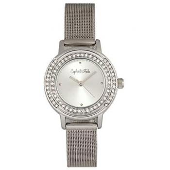 Sophie & Freda Cambridge Women's Silver Bracelet Watch with Swarovski Crystals - One Size