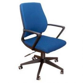 Silla de Oficina Makro Giro Confort Azul con Asiento Ajustable en Altura y 5 Ruedas
