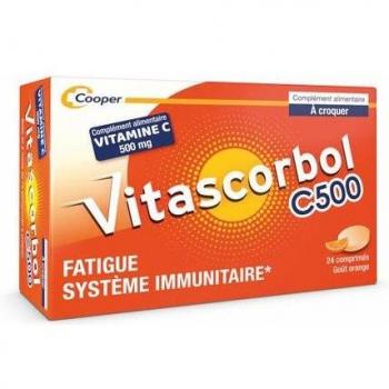 Vitascorbol C500 - 24 Comprimidos de Vitamina C Sabor Naranja