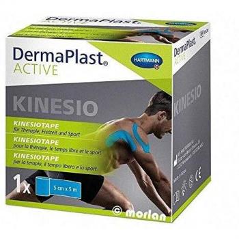 Hartmann DermaPlast Active Cinta Kinesiológica Azul,1 Tira de 5 cm x 5 m