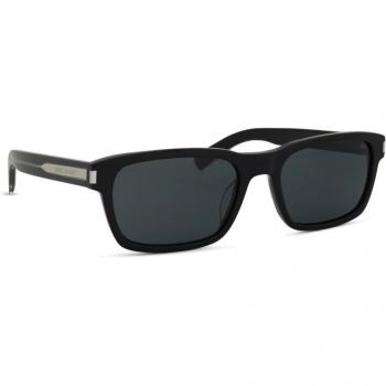 Saint Laurent SL 662 001 57 Sunglasses, Black, Male, Size: 57 MM