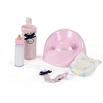 La Nina- Orinal con Accesorios Charlotte Muñecas, Color Rosa