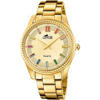 Reloj Lotus Bliss para Mujer 18902/2 con Caja de Acero Inoxidable 316L Dorado y Esfera Beige