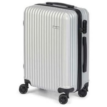 Maleta de Cabina Ligera y Resistente en ABS Gris Claro 38 x 57 x 23 cm con Diseño de Rayas