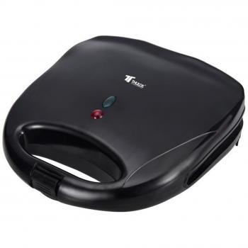 Sandwichera Thulos TH-SW11 Negra 750W con Revestimiento Antiadherente y Capacidad para 2 Sándwiches
