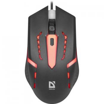 Ratón Óptico Defender FLASH MB-600L Negro Ambidextro USB tipo A 1200 DPI
