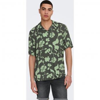 Only & Sons Camisa Estampada Manga Corta para Hombre