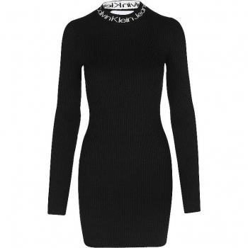 Calvin Klein Jeans - Vestido mujer 100% algodón cuello perkins