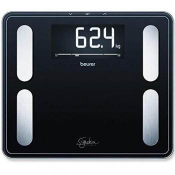 Beurer BF 410 Signature Line Body Analysis Scale - Black, 200kg Capacity, LCD Display, Impedance Measurement