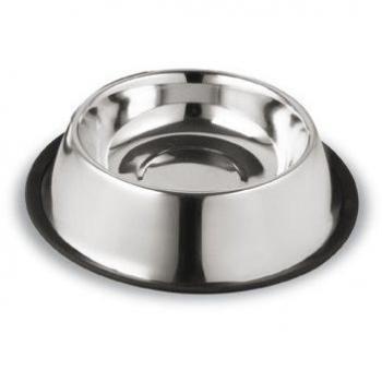 Plato para perros y gatos de acero inoxidable de 23 cm de diámetro.