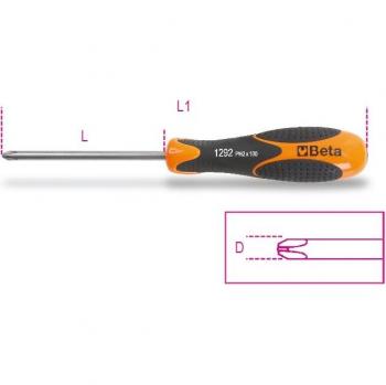 Beta Tools 1292INOX 4.5X80 INOX Stainless Steel Phillips Screwdriver PH1