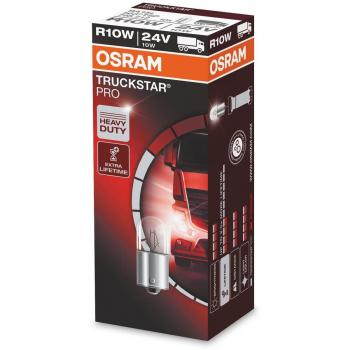 Lámpara incandescente halógena OSRAM R10W Truckstar Pro NextGen 24V, 10W; Lámpara piloto de matrícula OSRAM 5637TSP