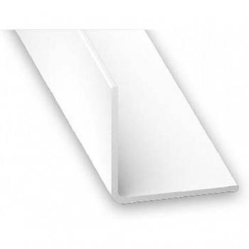 Perfil Ángulo PVC Blanco 2 m - Altura 1 cm, Ancho 1 cm
