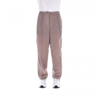 Emporio Armani Men's Beige Wide Trousers Size S with Four Pockets