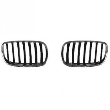 Rejilla Delantera Van Wezel Negra con Marco Cromado para BMW X5 E70 2007-2010
