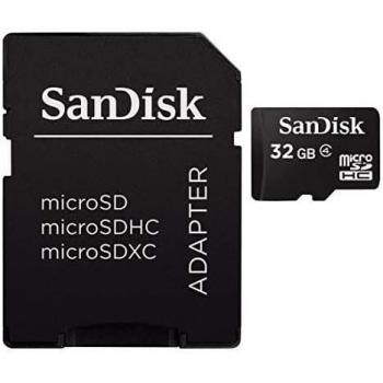 SanDisk 32GB Class 4 microSDHC Memory Card with SD Adapter - Black