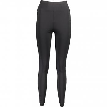 Chic Black Logo Leggings with Elastic Waistband - Size M