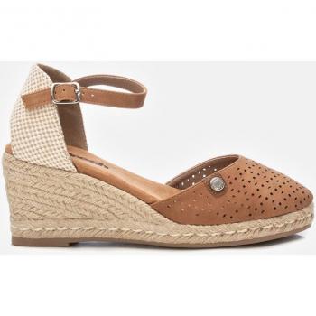 Alpargata de cuña de mujer Refresh 171969 Taupe con hebilla