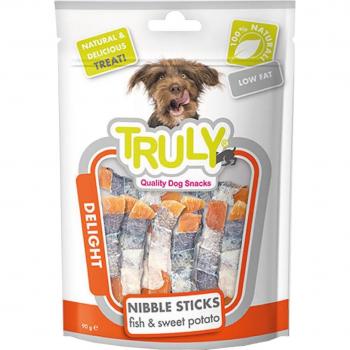 Truly Snack para perros adultos - Palitos de boniato y pescado 90 g