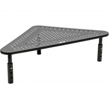 Tripp Lite Computer Monitor Stand, Corner Desk Monitor Stand for L Shaped Desk, Adjustable Height, 12 x 20 in, Metal, Black