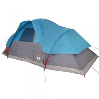 Tienda de campaña familiar iglú 9 personas impermeable azul, verde y naranja