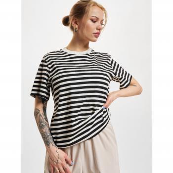 Camiseta de Mujer Only Livina Rayas Cortas de Algodón Blanca y Negra