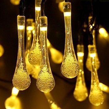 MagicLux Tech La secuencia solar luces gota de agua para Blanco cálido
