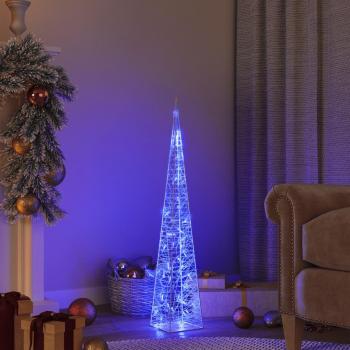 Cono de Luz LED Decorativo Acrílico 90 cm Color Azul, Blanco cálido y Blanco frío