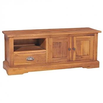 Mueble para TV madera maciza de teca 100x30x40 cm