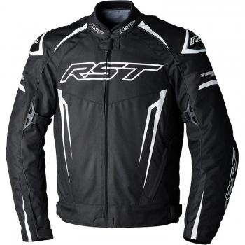 Chaqueta de Moto RST Tractech Evo R Textil Impermeable Negro-Blanco 2XL