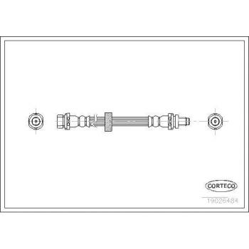 Latiguillo de freno CORTECO 19026484 - manguera de freno, alta resistencia, fabricado en material de calidad, compatible con múltiples modelos de vehículos, longitud específica para instalación precisa