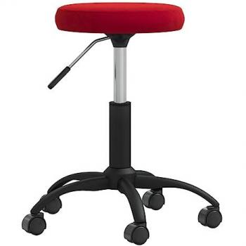 Silla de comedor terciopelo rojo tinto vidaXL, moderna, para oficina, salón, sala de estar, cocina y escritorio
